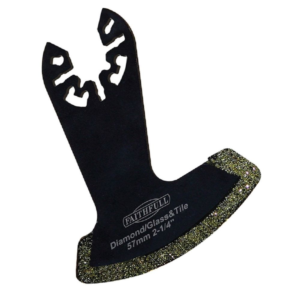 Faithfull MFDIA65 Diamond OIS Oscillating Multi Tool Grout Removal Segment Blade 65mm Pack of 1