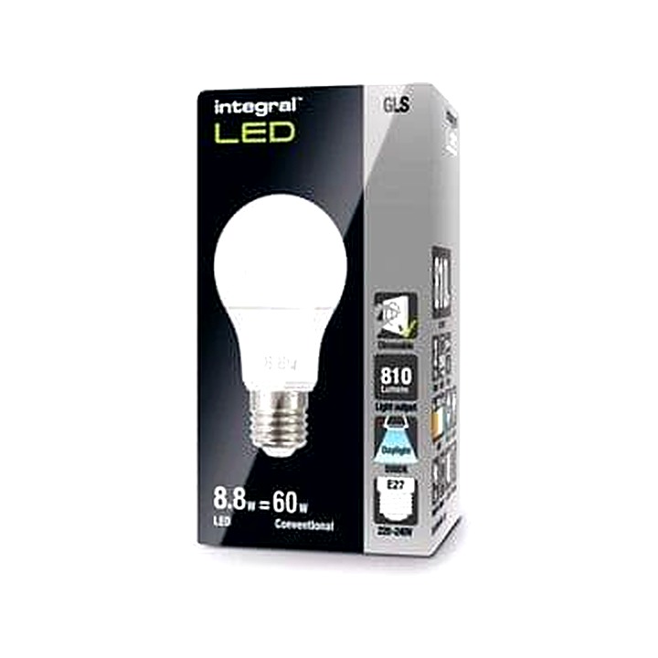 Integral LED 8.8W E27 Screw-in Dimmable Daylight 5000K Bulb