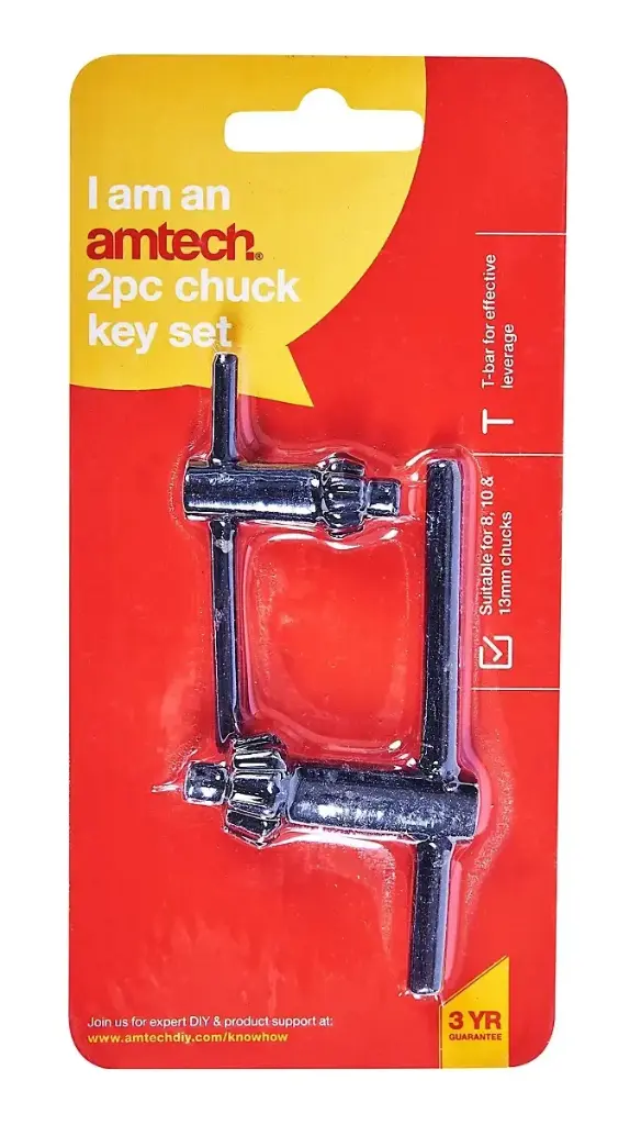 Amtech 2pc Chuck Key Set