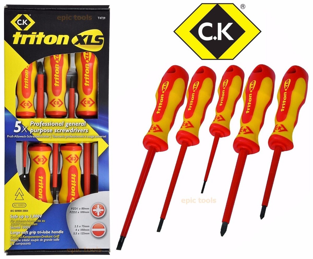 C.K Triton XLS Insulated Screwdriver Set of 5  