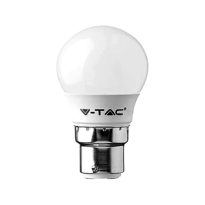 4.5W LED Non-Dimmable Warm White 3000K Frosted Golf Ball G45 B22 Bayonet Bulb
