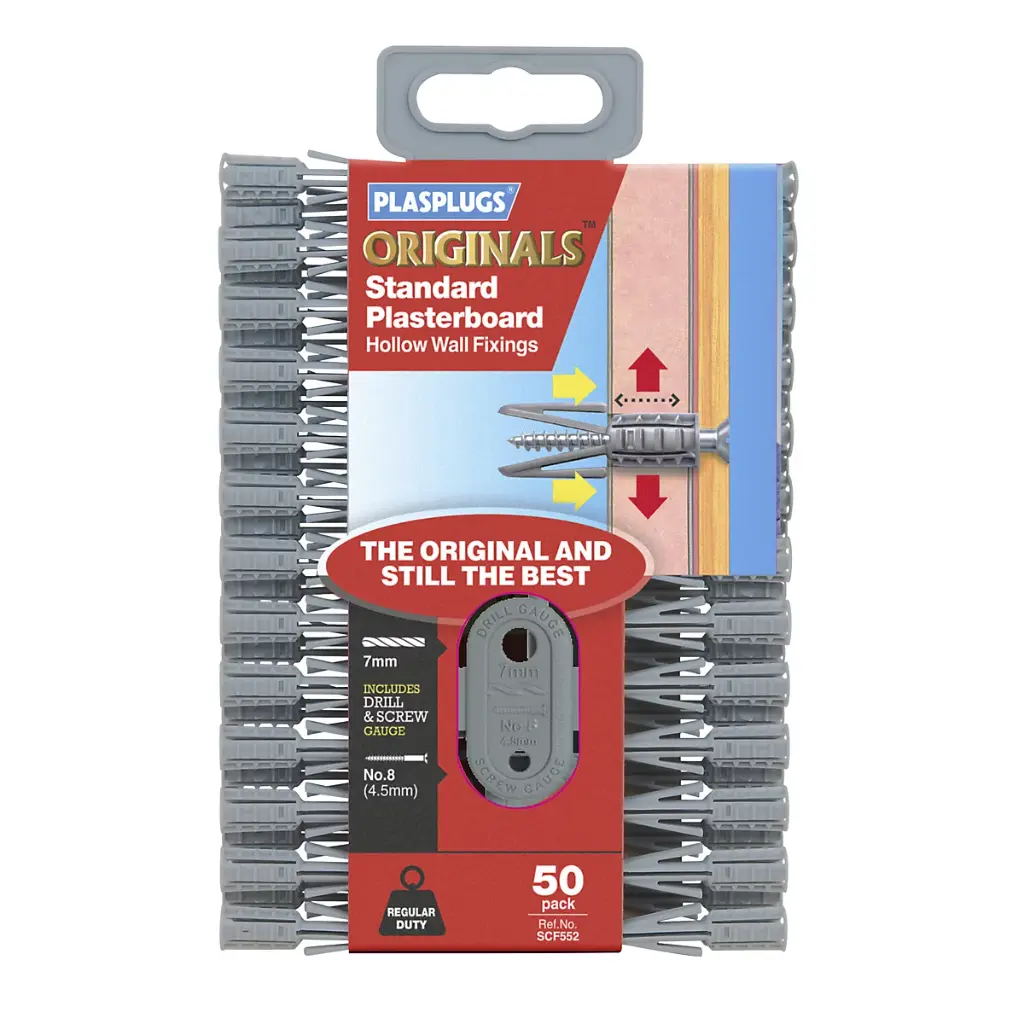 Plasplugs Standard Plasterboard Fixing 50 Pack