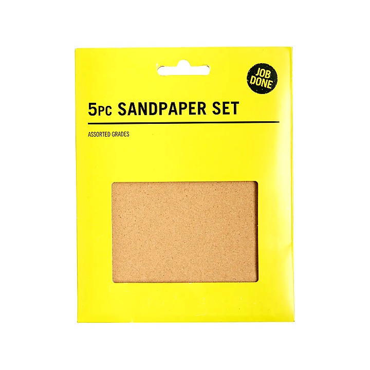Fit for the Job 5pc Assorted Grades Sandpaper Sheets Set 