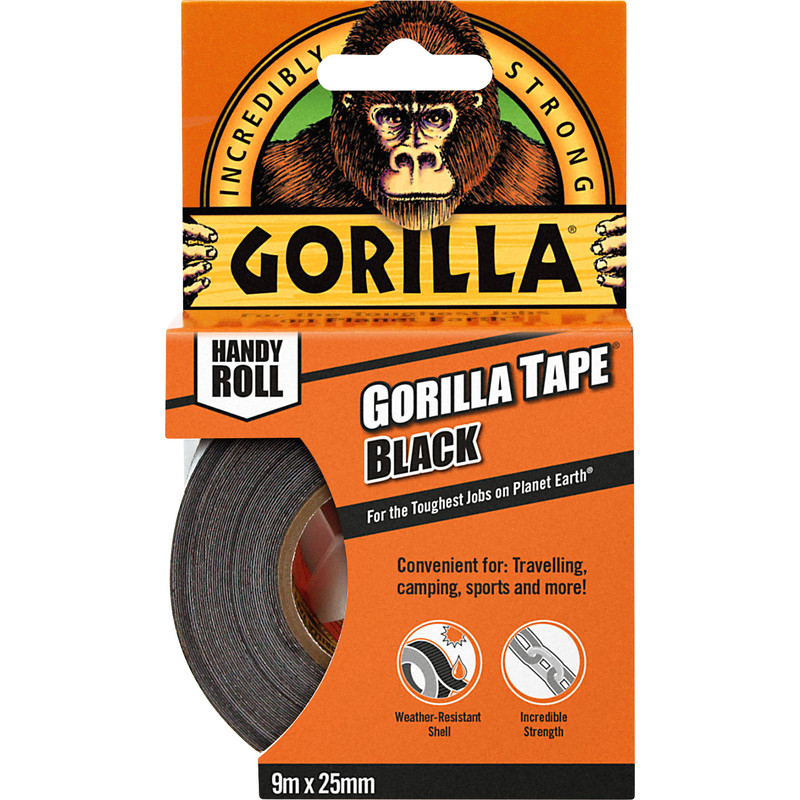 Gorilla Black Duct Tape 9m x 25.4mm
