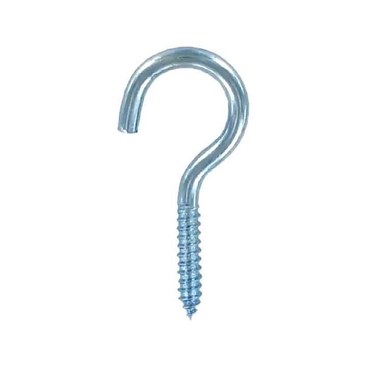 Open Screw Hooks 12 x 80mm Pack of 3