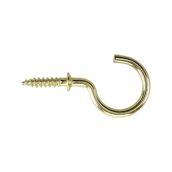 1" (25mm) Brassed Cup Hooks