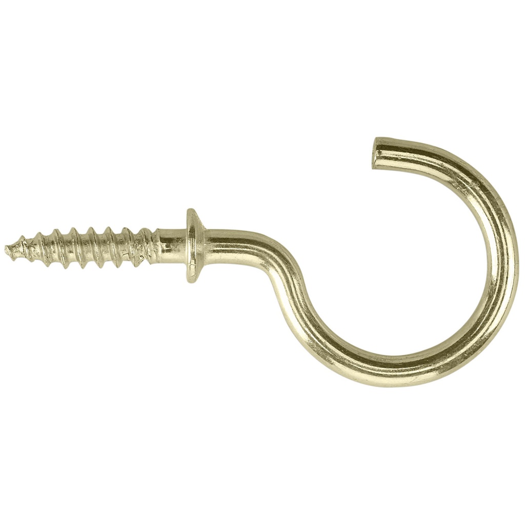 1" (25mm) Brassed Cup Hooks