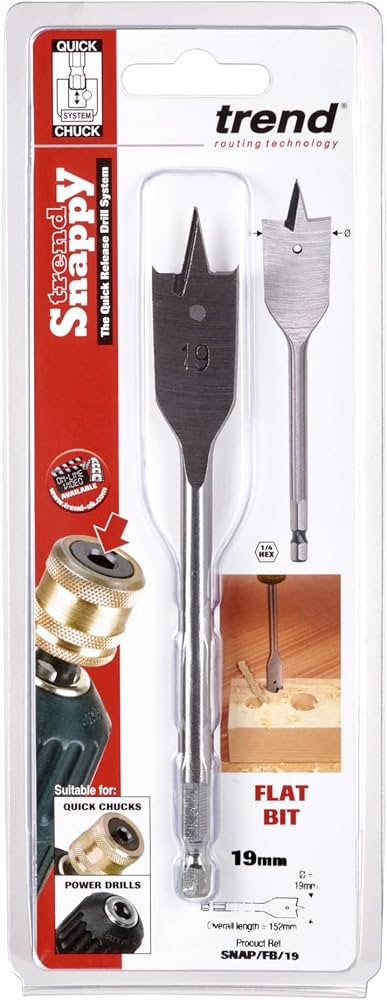 Trend Wood Flat Bit 19mm