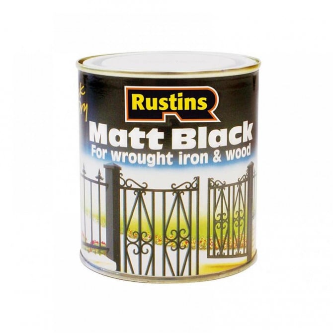 Rustins Quick Drying Matt Black Paint 250ml