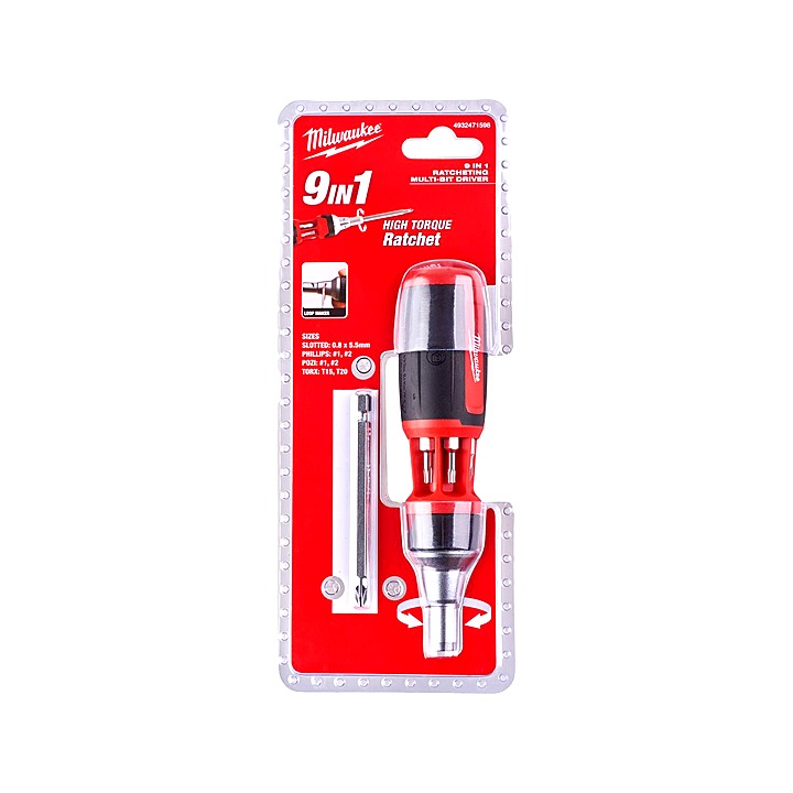 Milwaukee 9-In-1 Ratcheting Multi-Bit Screwdriver