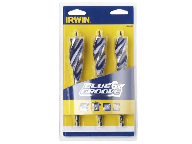 IRWIN Blue Groove Wood Drill Bit Set 3 Piece