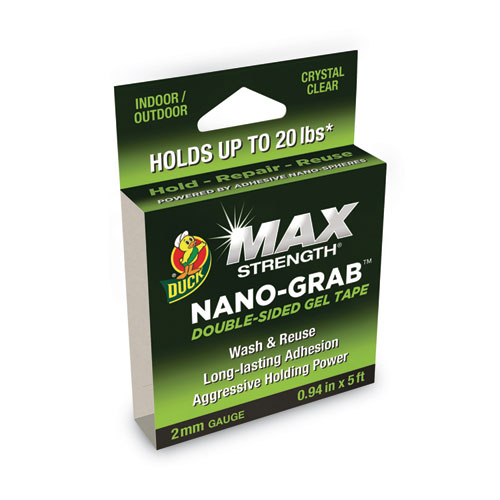 MAX Strength Nano Grab Double-Sided Gel Tape 24mm x 1.5m Clear