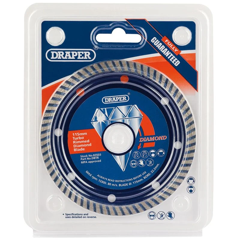 Draper Tools 115 X 22.2mm Continuous Turbo Rim Diamond