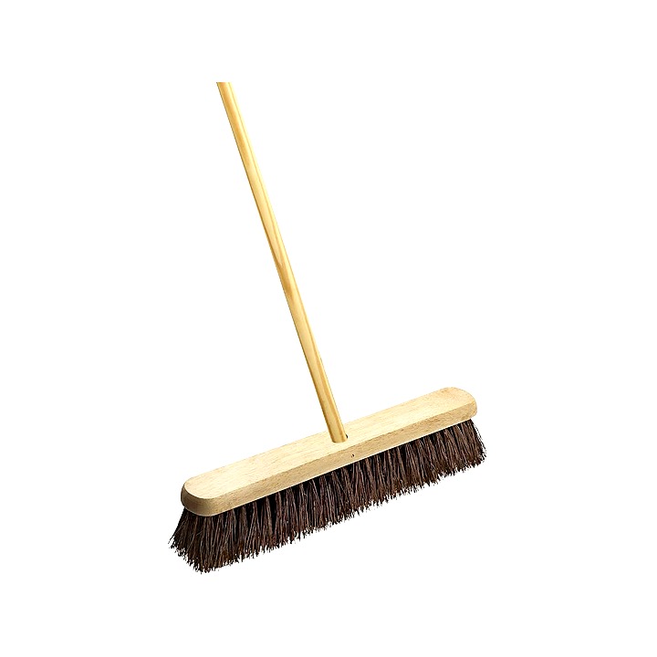 18" Hard Bristle Bassil Yard Broom