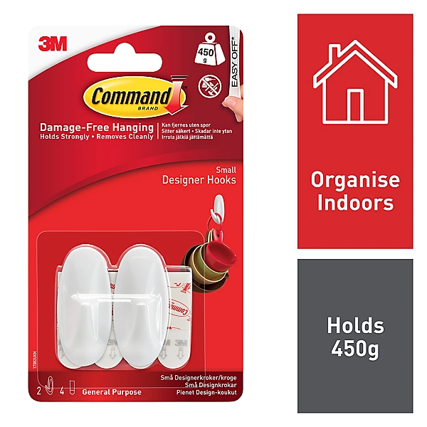 3M Command Small Designer Hooks 450g