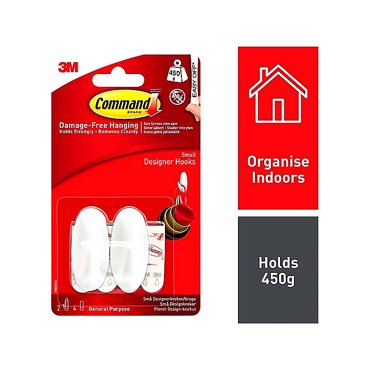 3M Command Small Designer Hooks 450g