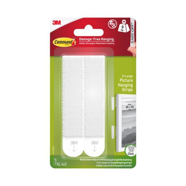 3M Command X-Large Picture Hanging Adhesive Strips 9 kg
