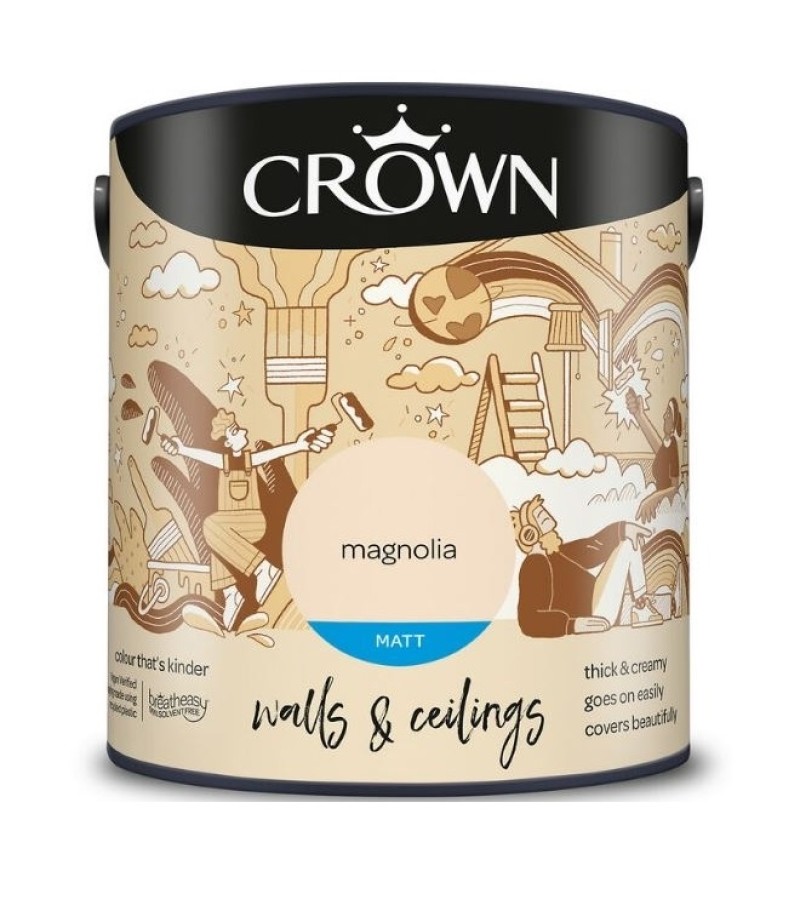 Crown Matt Magnolia Emulsion Wall & Ceiling 2.5L