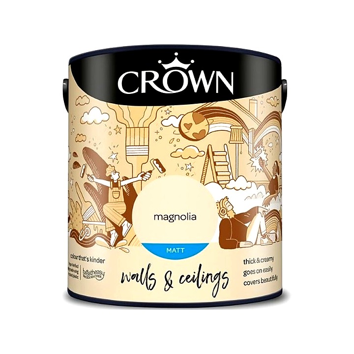 Crown Matt Magnolia Emulsion Wall & Ceiling 2.5L