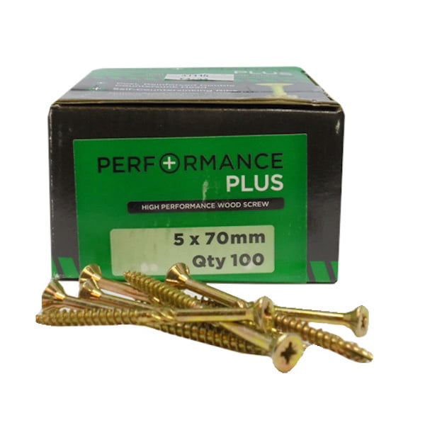 Performance Plus 5 x 70mm Screws Qty 100