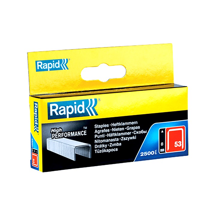 Rapid 8mm/53 Galvanised Staples
