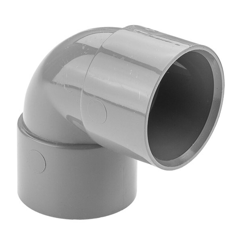 32mm Spigot Bend 90° Solvent Weld (Street Elbow) Grey