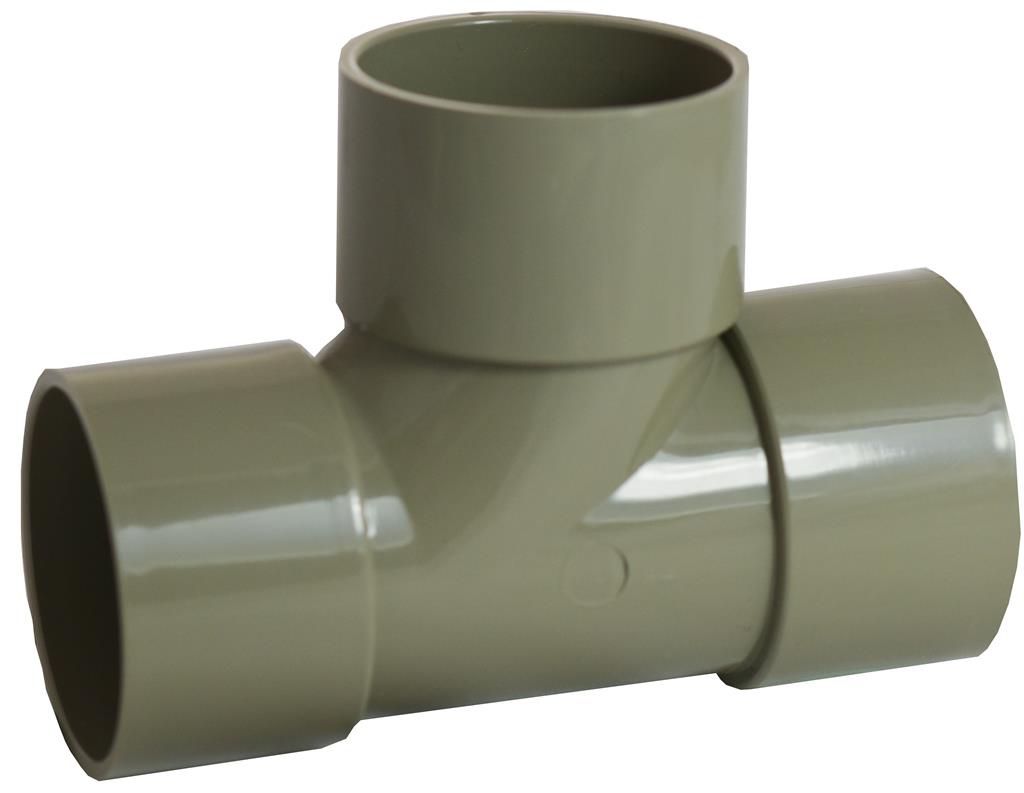 32mm Tee Solvent Weld Grey
