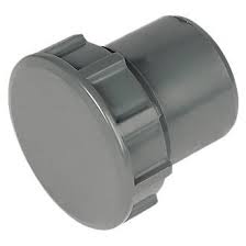 50mm Solvent Weld Stop End Grey