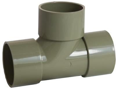 40mm Tee Solvent Weld Grey