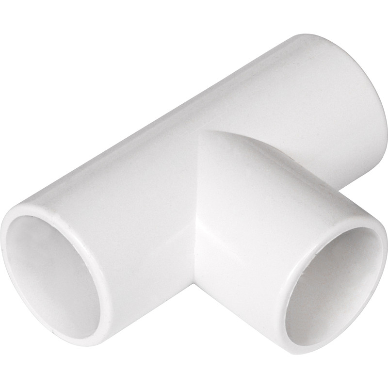 21.5mm Overflow Tee Solvent Weld White