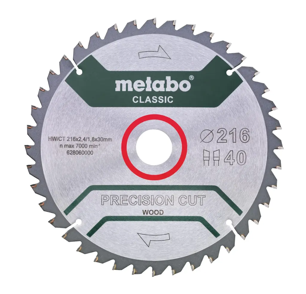 Metabo 216mm x 30mm 40T Circular Saw Blade