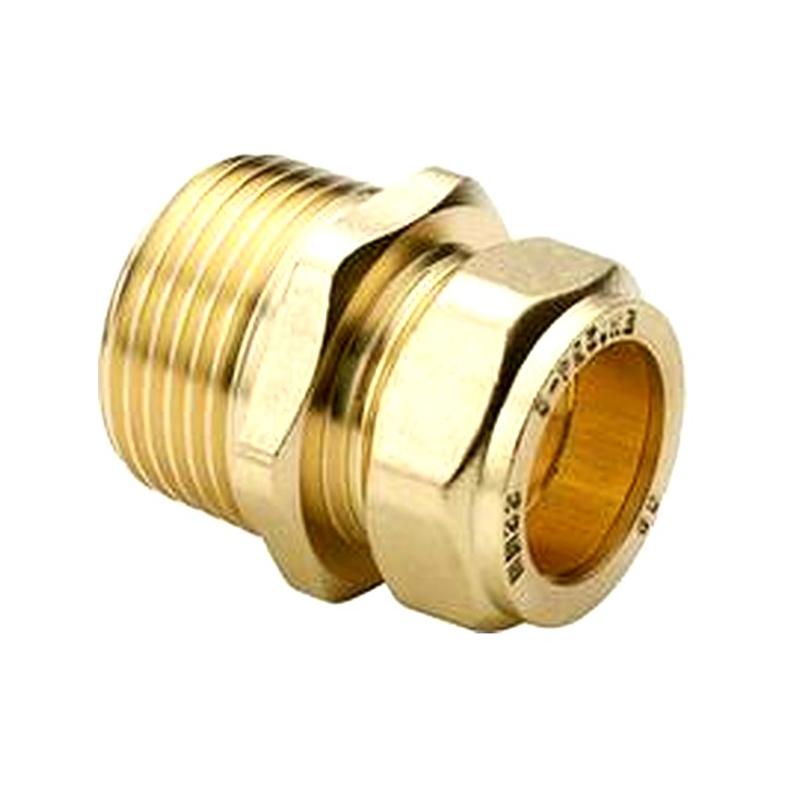 Compression 15mm x 3/8" Straight Connector Male Iron