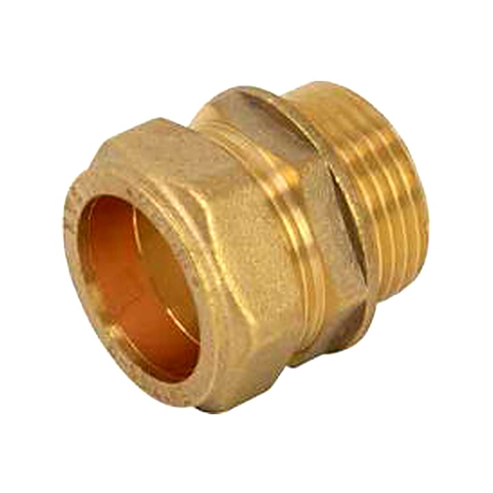 Compression 15mm x 1/2" Straight Connector Male Iron
