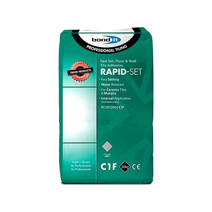 Bond It Rapid Set Cement Based Ceramic Tile Adhesive Grey 20kg