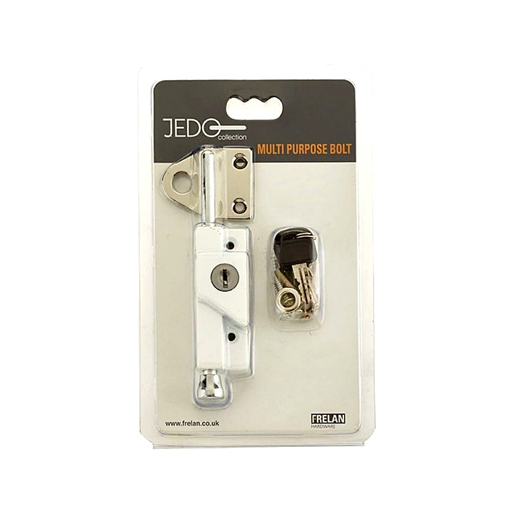 White Multi Purpose Bolt with 2 Keys