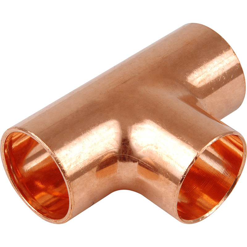 22mm End Feed Copper Equal Tee