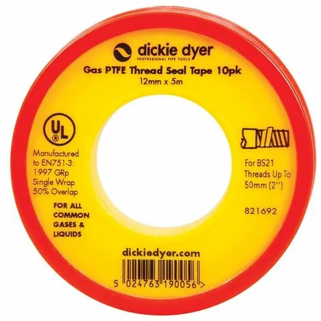 Gas PTFE Tape 12mm x 5m