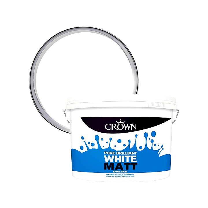 Crown Matt Emulsion Pure Brilliant White 10L