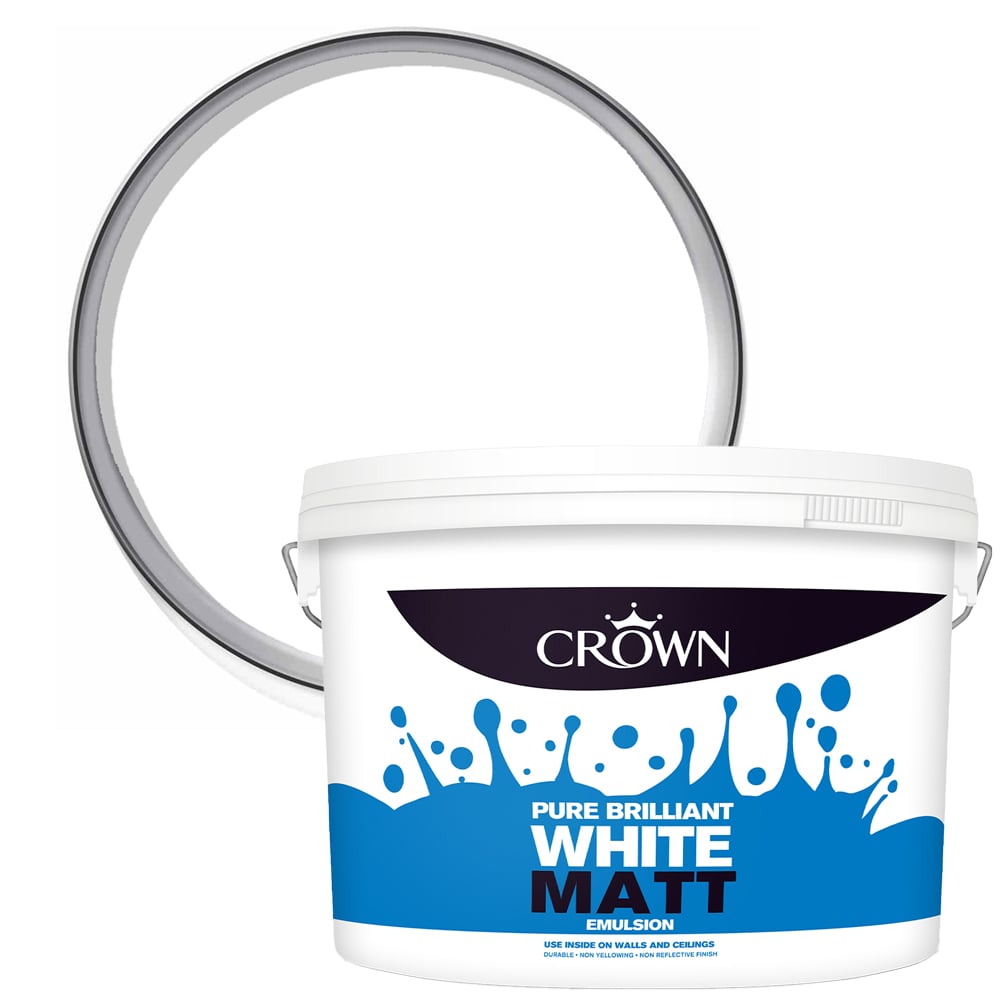 Crown Matt Emulsion Pure Brilliant White 10L