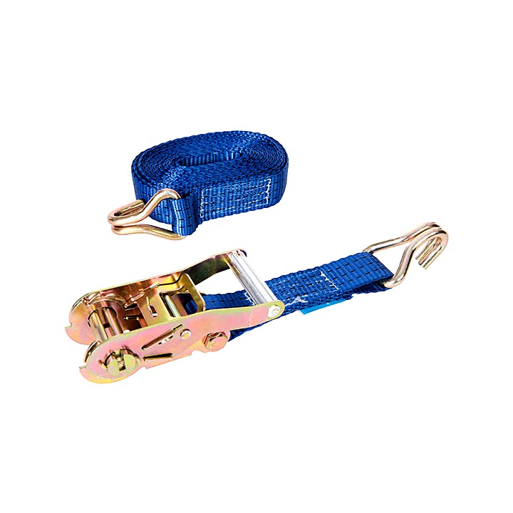 Silverline Ratchet Tie Down Strap J-Hook 6M X 38Mm Capacity 2000Kg