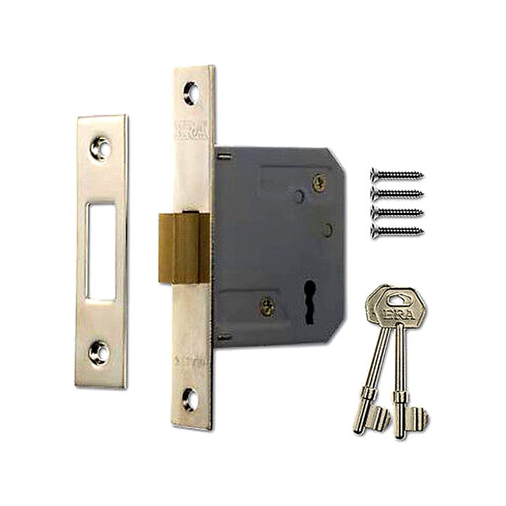 ERA 2.5" (64mm) 3 Lever Mortice Deadlock Chrome Effect