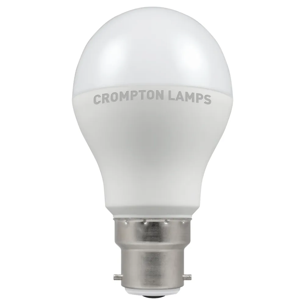 Crompton LED B22 Bayonet 8.5W=60W Dimmable 2700K Warm White