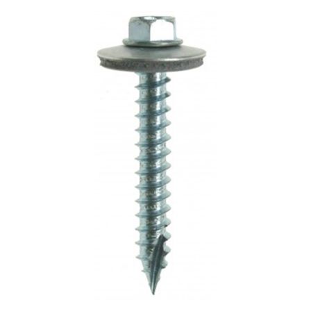 6.3mm x 32mm Self Drilling Tek Screws Sheet to Timber with 16mm Bonded Washer Pack of 100 