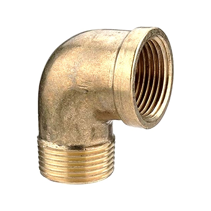 1/2" Brass Male to Female Threaded Elbow 