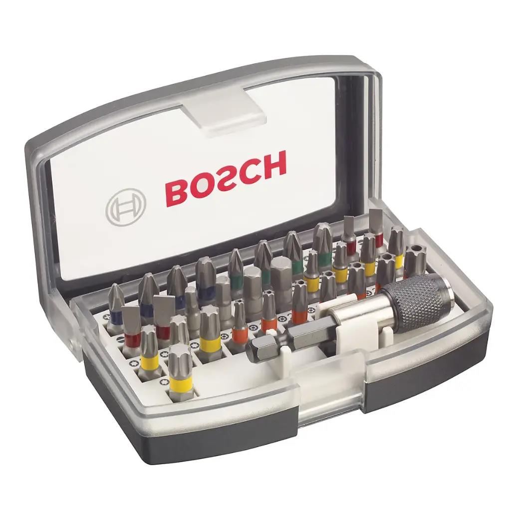 Bosch 1/4" Hex Shank Mixed Screwdriver Bit Set 32 Pieces 