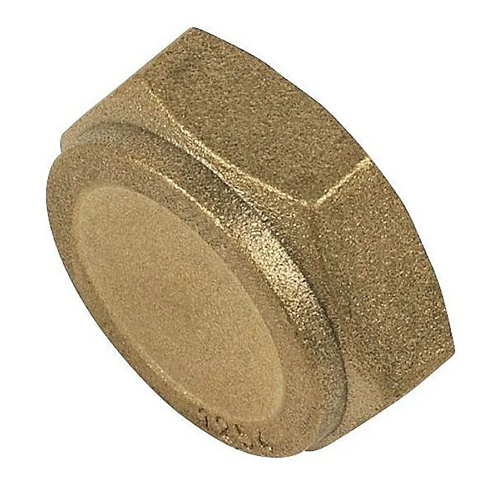 1-1/4" (32mm) Brass Compression Blank Cap 
