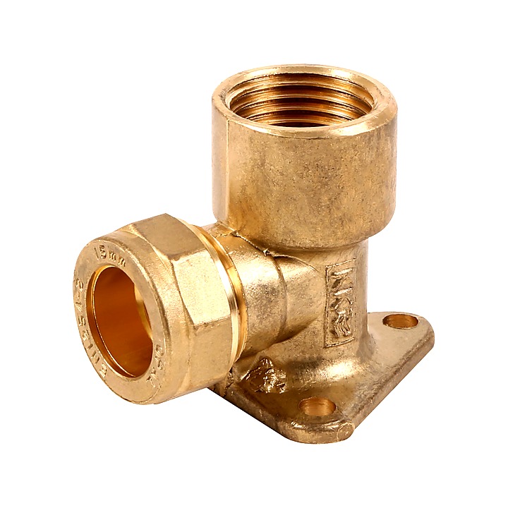 Compression 15mm x 1/2" Wallplate Elbow