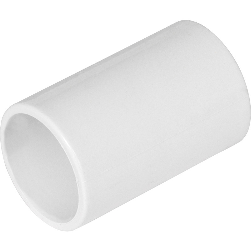 21.5mm Overflow Straight Solvent Weld White