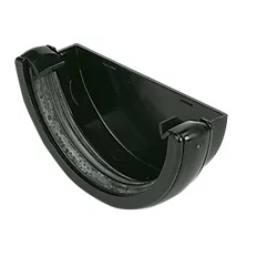  Half Round External Stop End Black 112mm 