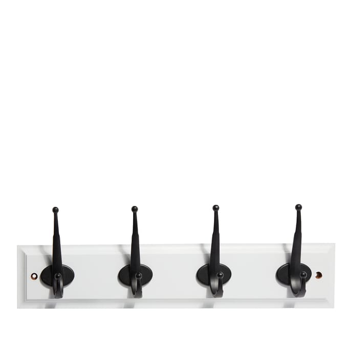 4 Hook Black Plated Rack